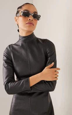 Balenciaga Dynasty Rectangular-Frame Acetate Sunglasses