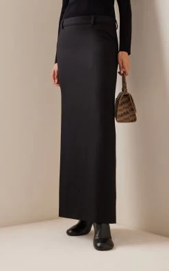 Balenciaga Wool Maxi Tube Skirt 9 Balenciaga Wool Maxi Tube Skirt -Lady Fashion Store balenciaga black wool tube skirt 2