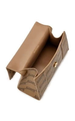 Balenciaga Hourglass XS Canvas Top Handle Bag -Lady Fashion Store balenciaga brown hourglass top han xs 5