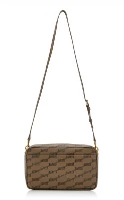 Balenciaga Signature Canvas Camera Bag -Lady Fashion Store balenciaga brown signature camera bag 3