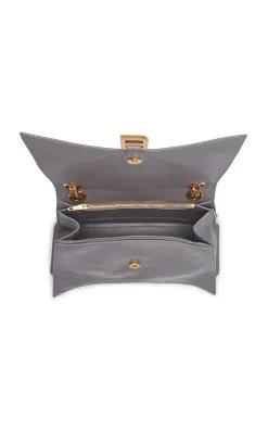 Balenciaga Crushed Leather Chain Bag -Lady Fashion Store balenciaga grey crush chain bag m q 4