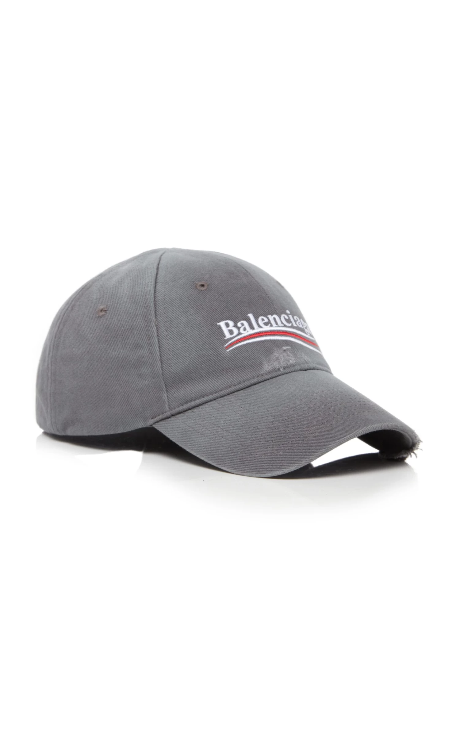 Balenciaga Logo-Embroidered Distressed Cotton Baseball Cap 4 Balenciaga Logo-Embroidered Distressed Cotton Baseball Cap - Image 2