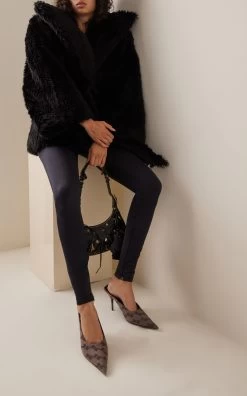 Balenciaga Square Knife Jacquard Mules