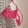Balenciaga Le Cagole XS Leather Shoulder Bag -Lady Fashion Store balenciaga pink le cagole sho bag xs