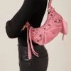Balenciaga Le Cagole XS Monogram Sponge Shoulder Bag -Lady Fashion Store balenciaga pink le cagole sho bag xs 4