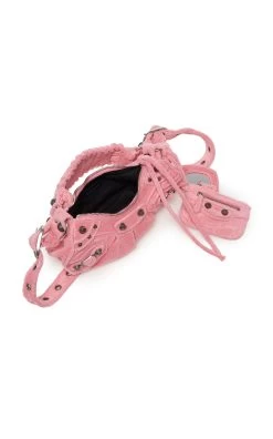 Balenciaga Le Cagole XS Monogram Sponge Shoulder Bag -Lady Fashion Store balenciaga pink le cagole sho bag xs 7