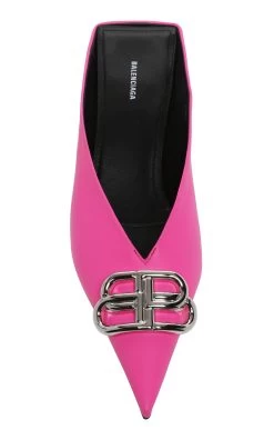 Balenciaga Square Knife BB Leather Mules 10 Balenciaga Square Knife BB Leather Mules -Lady Fashion Store balenciaga pink sq knife bb mule l40 2