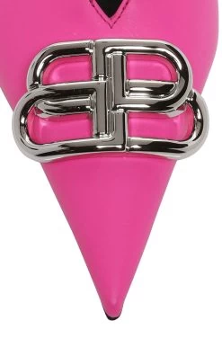 Balenciaga Square Knife BB Leather Mules 13 Balenciaga Square Knife BB Leather Mules -Lady Fashion Store balenciaga pink sq knife bb mule l40 5