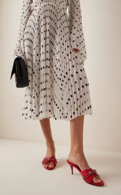 Balenciaga Cagole Leather Sandals