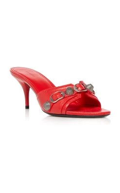 Balenciaga Cagole Leather Sandals 9 Balenciaga Cagole Leather Sandals -Lady Fashion Store balenciaga red cagole sandal m70 3