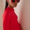 Balenciaga Rive Gauche Oversized Round-Frame Acetate Sunglasses -Lady Fashion Store balenciaga red round oval panthos