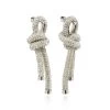 Balenciaga Rope Crystal-Encrusted Earrings -Lady Fashion Store balenciaga silver rope earrings p