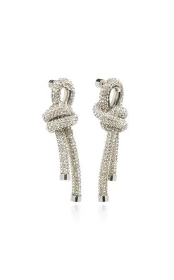 Balenciaga Rope Crystal-Encrusted Earrings