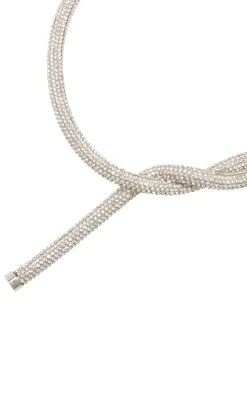 Balenciaga Crystal-Encrusted Rope Necklace