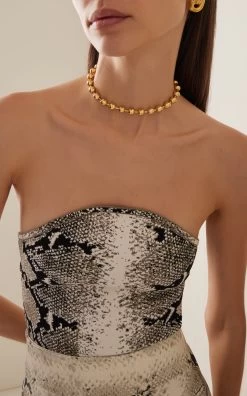 Exclusive 24K Gold-Plated Ball Chain Necklace