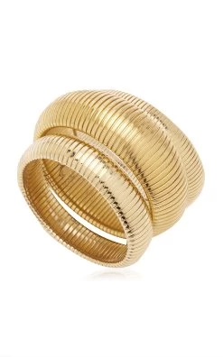 Exclusive Cobra 24K Gold-Plated Bracelet Set 10 Exclusive Cobra 24K Gold-Plated Bracelet Set -Lady Fashion Store ben amun gold exclusive cobra bracelet set of 3 2