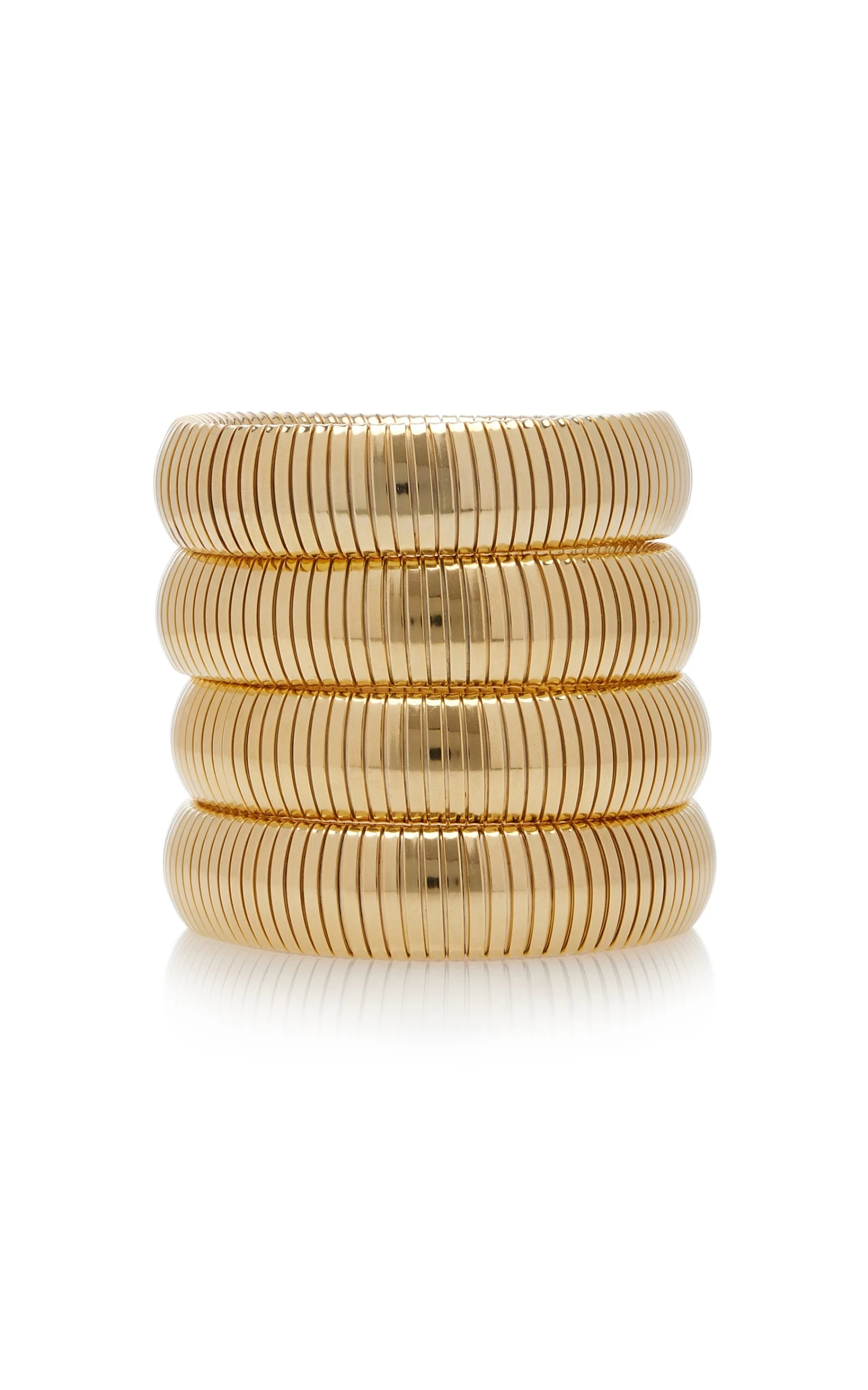 Exclusive Set-of-Four Gold-Plated Bracelets 6 Exclusive Set-of-Four Gold-Plated Bracelets - Image 4