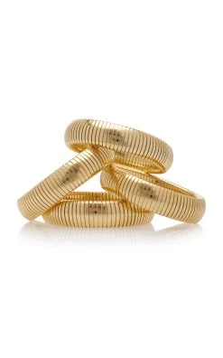 Exclusive Set-of-Four Gold-Plated Bracelets 11 Exclusive Set-of-Four Gold-Plated Bracelets -Lady Fashion Store ben amun gold exclusive set of four gold plated earrings 4