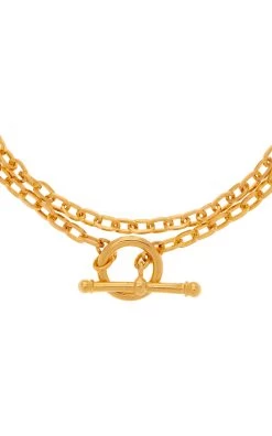 24K Gold-Plated Necklace -Lady Fashion Store ben amun gold long gold necklace with toggle 2
