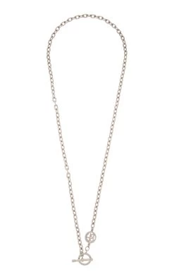 Silver-Tone Necklace -Lady Fashion Store ben amun silver silver long necklace with toggle 2