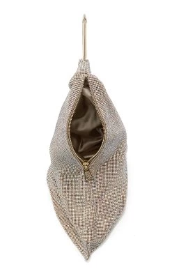 Ursula Crystal Mesh Shoulder Bag -Lady Fashion Store benedetta bruzziches gold ursula silk satin bag 3