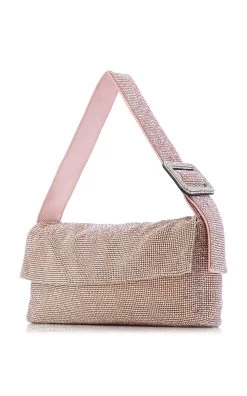 La Vitty Grande Crystal Mesh Shoulder Bag 10 La Vitty Grande Crystal Mesh Shoulder Bag -Lady Fashion Store benedetta bruzziches pink la grande vitty silk satin bag 3