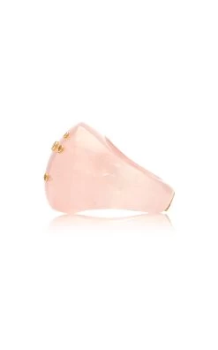 Mini Sky 18K Yellow Gold Quartz Bubble Ring 9 Mini Sky 18K Yellow Gold Quartz Bubble Ring -Lady Fashion Store bleecker prince pink mini sky 18k yellow gold quartz bubble ring 2