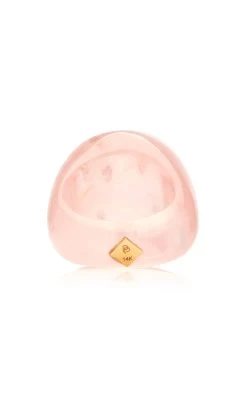 Mini Sky 18K Yellow Gold Quartz Bubble Ring 10 Mini Sky 18K Yellow Gold Quartz Bubble Ring -Lady Fashion Store bleecker prince pink mini sky 18k yellow gold quartz bubble ring 3