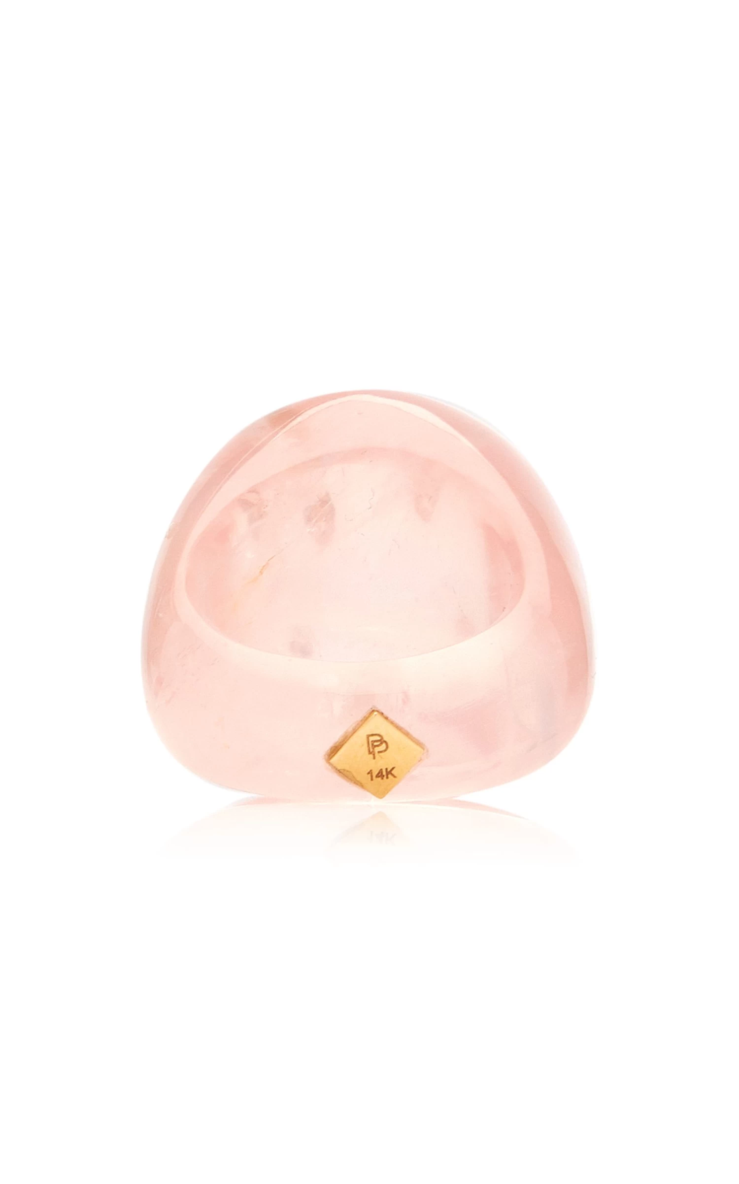 Mini Sky 18K Yellow Gold Quartz Bubble Ring 6 Mini Sky 18K Yellow Gold Quartz Bubble Ring - Image 4