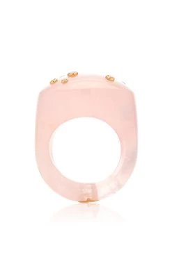 Mini Sky 18K Yellow Gold Quartz Bubble Ring 11 Mini Sky 18K Yellow Gold Quartz Bubble Ring -Lady Fashion Store bleecker prince pink mini sky 18k yellow gold quartz bubble ring 4
