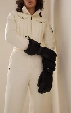 Bogner Ella Leather-Tipped Nylon Ski Gloves