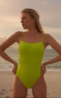 Lucie One-Piece Swimsuit -Lady Fashion Store bondi born yellow lucie one piece 3