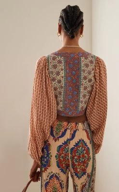 Clementine Batwing Cropped Top 8 Clementine Batwing Cropped Top -Lady Fashion Store boteh print clementine batwing cropped top 2