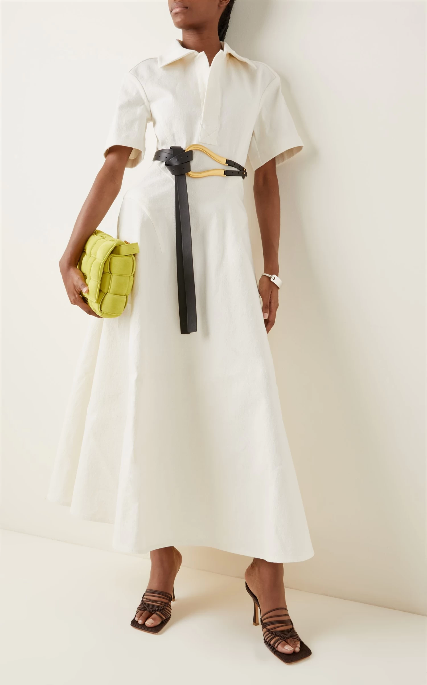 Bottega Veneta Horseshoe Leather Waist Belt 3 Bottega Veneta Horseshoe Leather Waist Belt