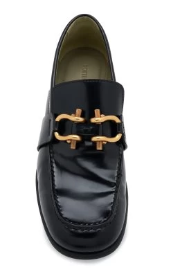 Bottega Veneta Madame Soft Vinyl Loafers -Lady Fashion Store bottega veneta black madame soft vinyl loafers 2