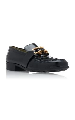 Bottega Veneta Madame Soft Vinyl Loafers -Lady Fashion Store bottega veneta black madame soft vinyl loafers 4