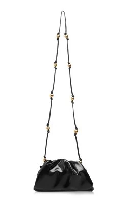 Bottega Veneta The Mini Pouch Patent Leather Clutch -Lady Fashion Store bottega veneta black mini pouch shiny leather 4