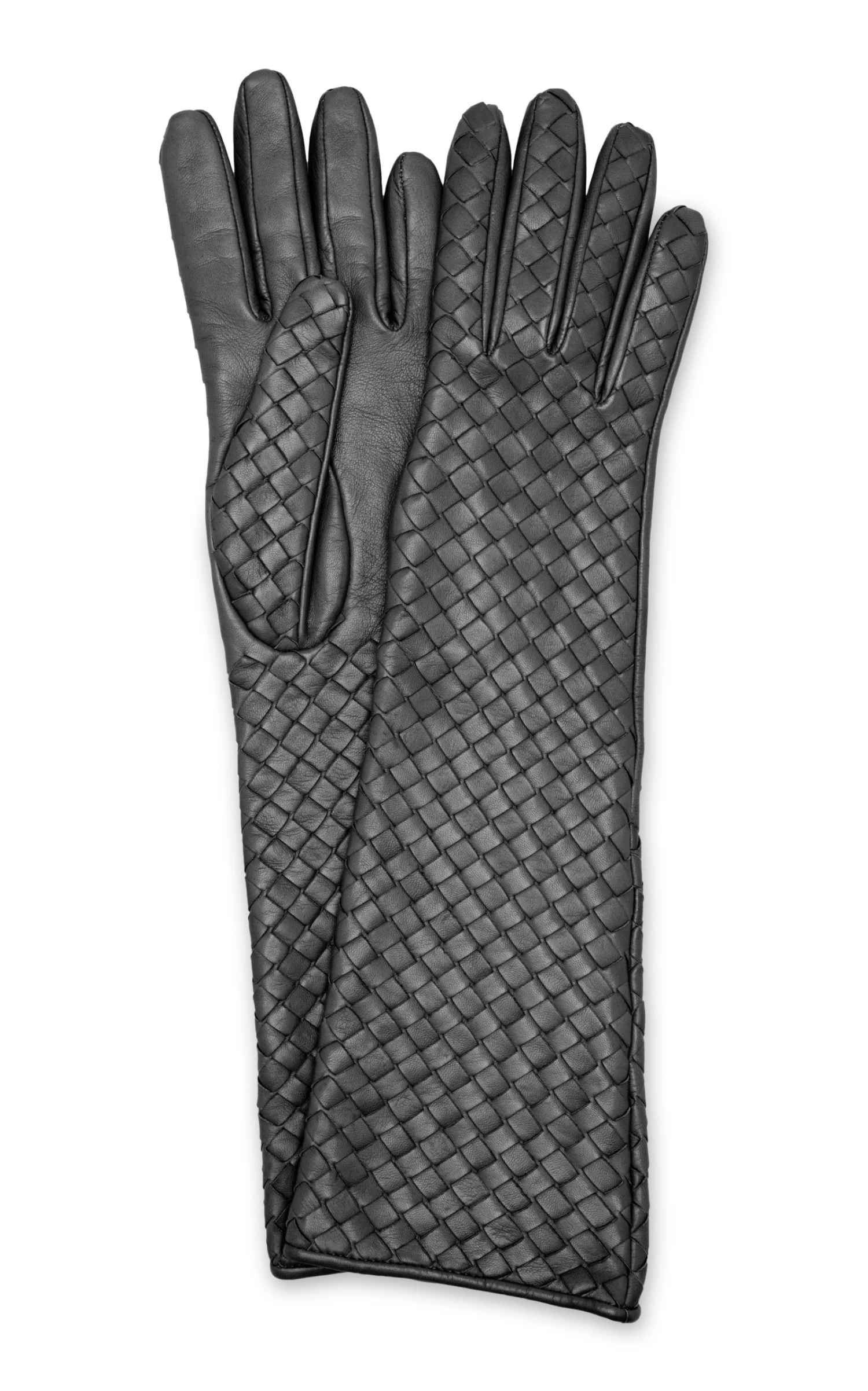Bottega Veneta Soft Intrecciato Leather Gloves 3 Bottega Veneta Soft Intrecciato Leather Gloves