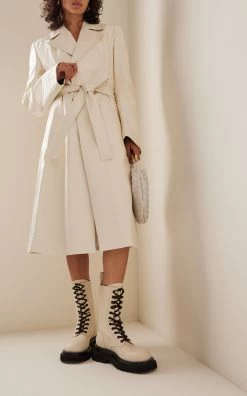 Bottega Veneta Lug Lace-Up Boot Military Calf