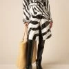 Bottega Veneta Zebra-Print Rubber-Coated Coat 2 Bottega Veneta Zebra-Print Rubber-Coated Coat -Lady Fashion Store bottega veneta black white printed zebra rubber coating coat