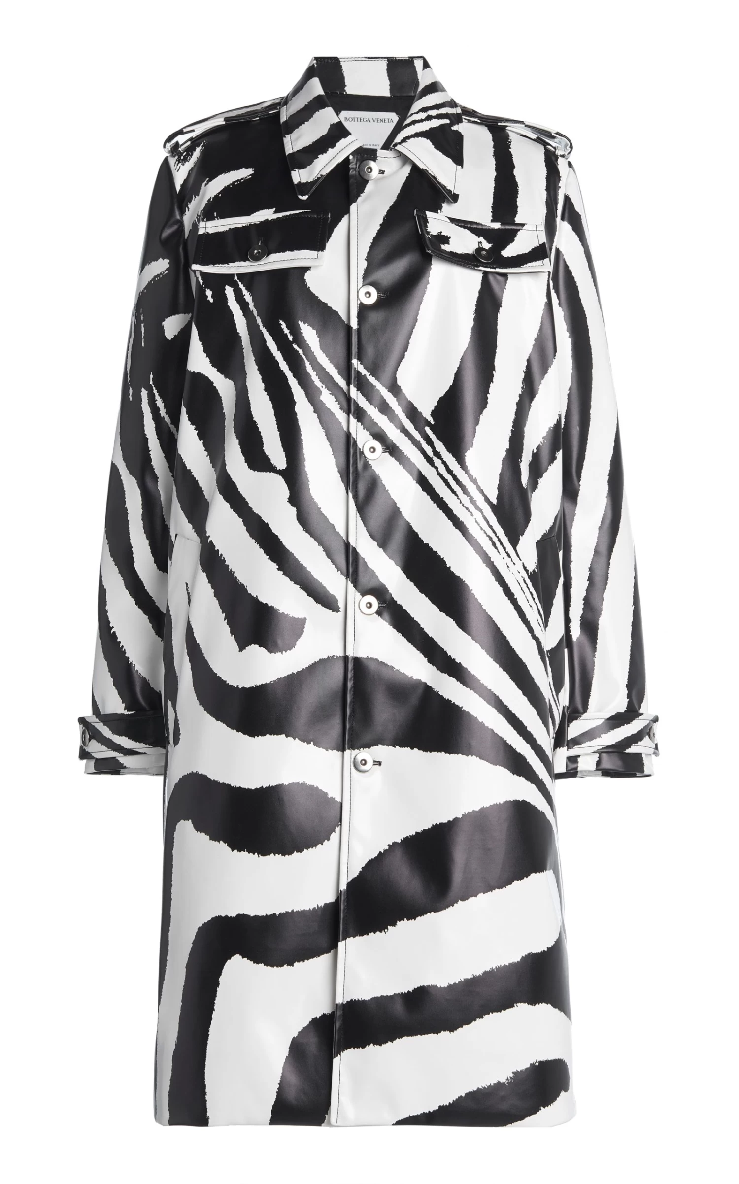 Bottega Veneta Zebra-Print Rubber-Coated Coat 6 Bottega Veneta Zebra-Print Rubber-Coated Coat - Image 4