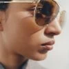 Bottega Veneta Aviator-Frame Metal Sunglasses