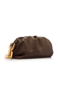 Bottega Veneta The Chain Pouch Leather Clutch -Lady Fashion Store bottega veneta brown chain leather clutch 2
