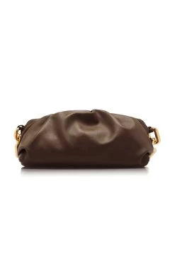 Bottega Veneta The Chain Pouch Leather Clutch -Lady Fashion Store bottega veneta brown chain leather clutch 3