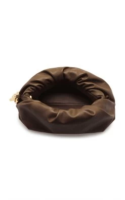 Bottega Veneta The Chain Pouch Leather Clutch -Lady Fashion Store bottega veneta brown chain leather clutch 4