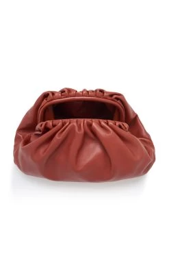 Bottega Veneta The Pouch Leather Clutch -Lady Fashion Store bottega veneta burgundy the pouch 3