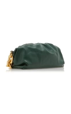 Bottega Veneta The Chain Pouch Leather Clutch -Lady Fashion Store bottega veneta dark green chain pouch 2