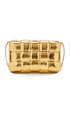 Bottega Veneta The Padded Cassette Metallic Leather Bag 13 Bottega Veneta The Padded Cassette Metallic Leather Bag -Lady Fashion Store bottega veneta gold the padded cassette metallic leather bag 3 4