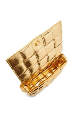 Bottega Veneta The Padded Cassette Metallic Leather Bag 14 Bottega Veneta The Padded Cassette Metallic Leather Bag -Lady Fashion Store bottega veneta gold the padded cassette metallic leather bag 3 5