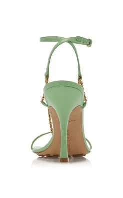 Bottega Veneta Chain-Trimmed Leather Sandals 11 Bottega Veneta Chain-Trimmed Leather Sandals -Lady Fashion Store bottega veneta green chain trimmed leather sandals 2 3